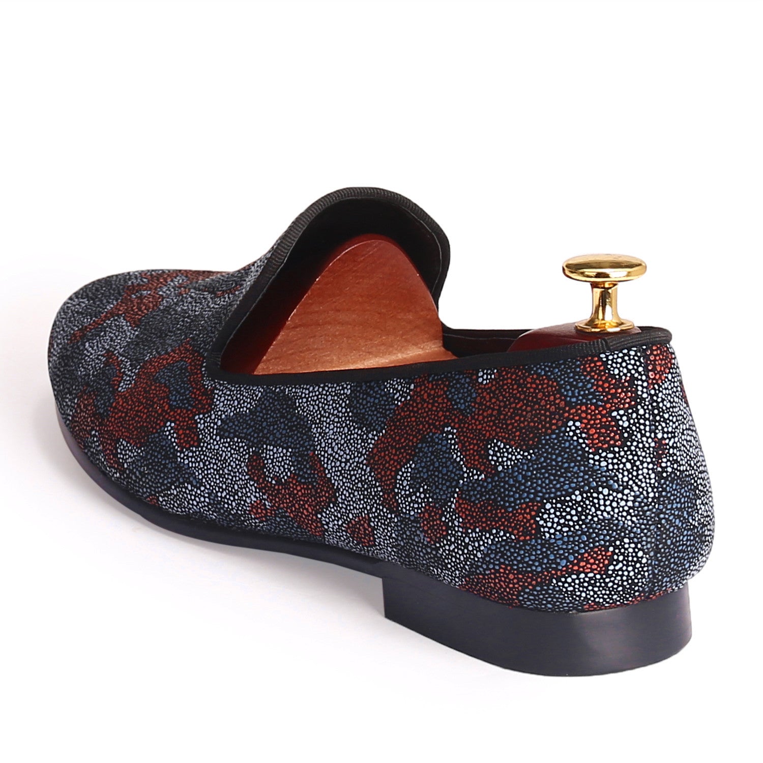 Printing Camouflage Pearl Style Men Flat Loafers Shoes - FanFreakz