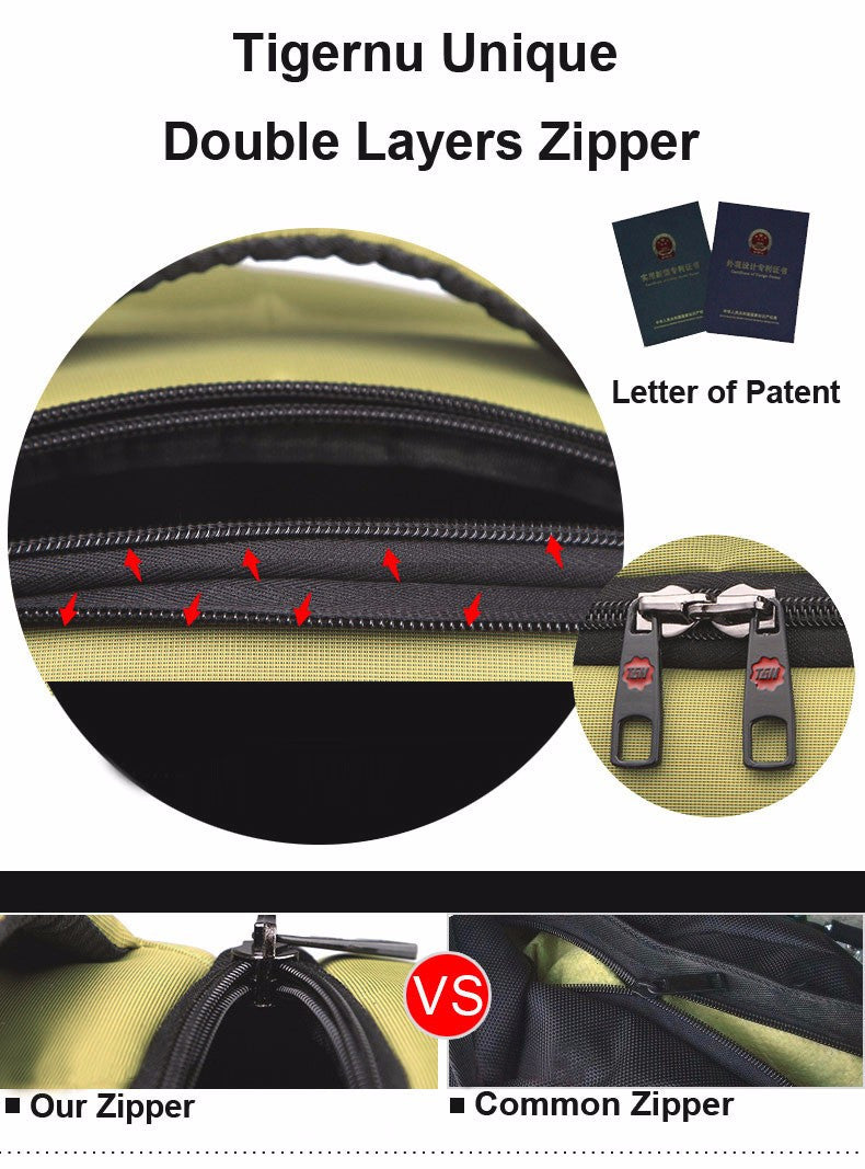 Waterproof Nylon Backpack, Female Unisex Men's Backpacks with Dual Layer Zipper - FanFreakz