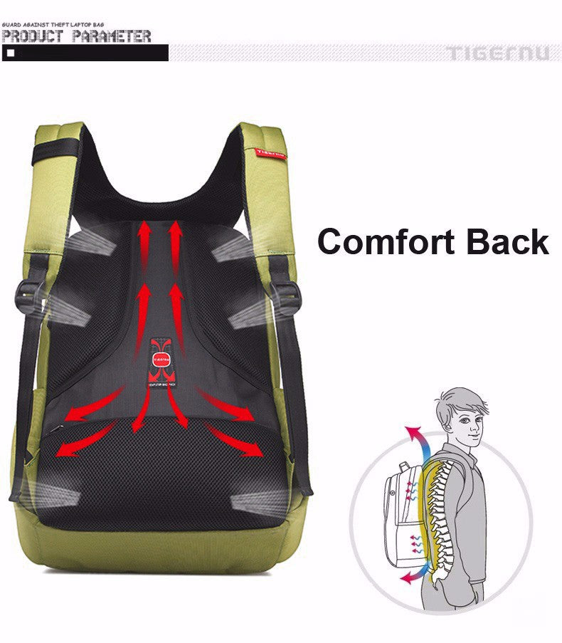 Waterproof Nylon Backpack, Female Unisex Men's Backpacks with Dual Layer Zipper - FanFreakz