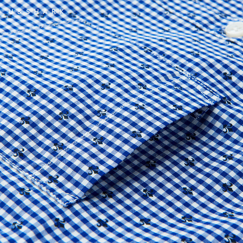 Long Sleeve Business Slim Fit Plaid Men Shirt - FanFreakz