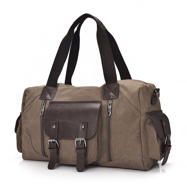 Vintage Style Men Canvas Weekender Bag - FanFreakz