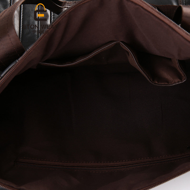 Large Capacity Men PU Leather Gym Bag - FanFreakz