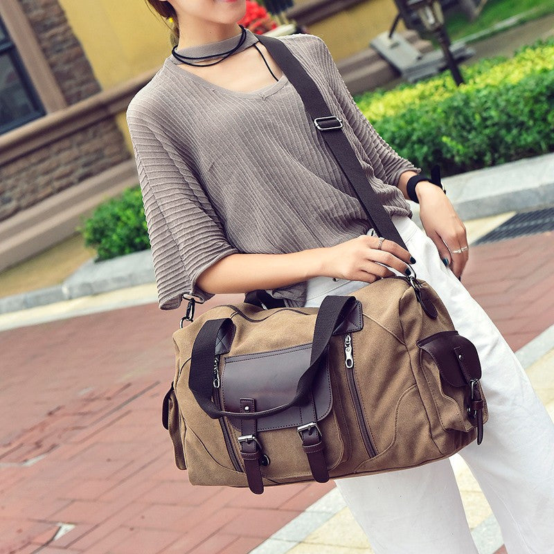 Vintage Style Men Canvas Weekender Bag - FanFreakz