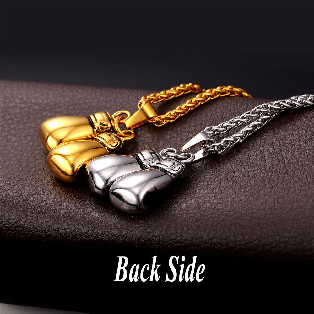 Pair Boxing Glove Charm Men Necklace - FanFreakz