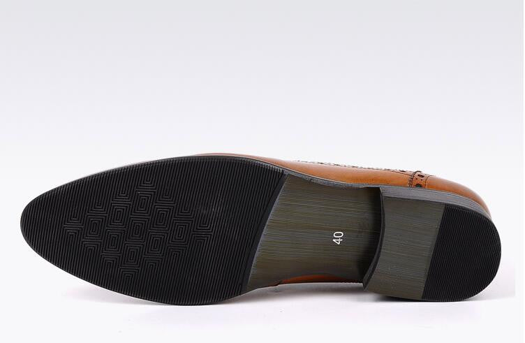 Wingtip Brogue Style Men Loafers Shoes - FanFreakz