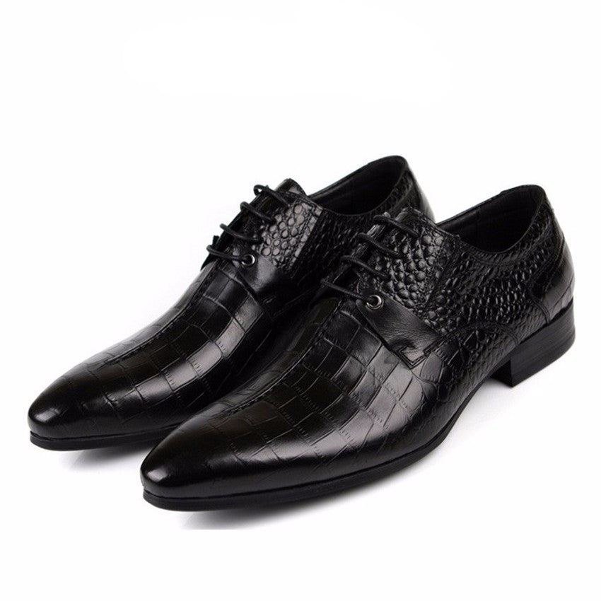 Luxury Croco Pattern Men Derby Shoes - FanFreakz
