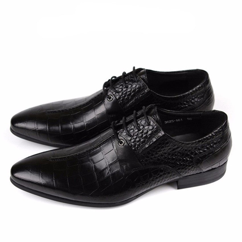 Luxury Croco Pattern Men Derby Shoes - FanFreakz