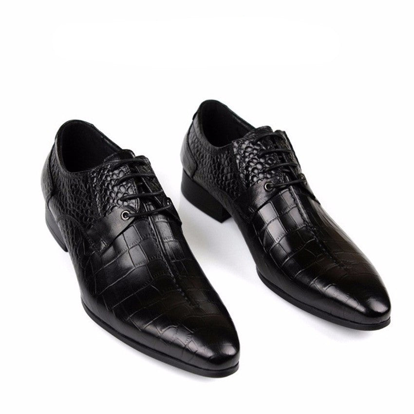 Luxury Croco Pattern Men Derby Shoes - FanFreakz