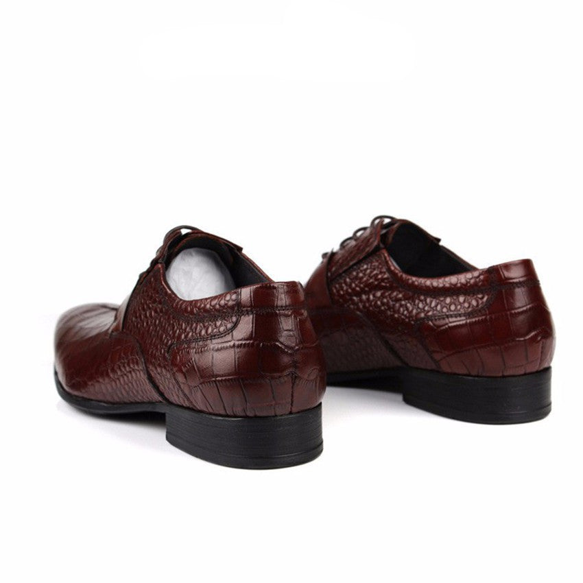 Luxury Croco Pattern Men Derby Shoes - FanFreakz