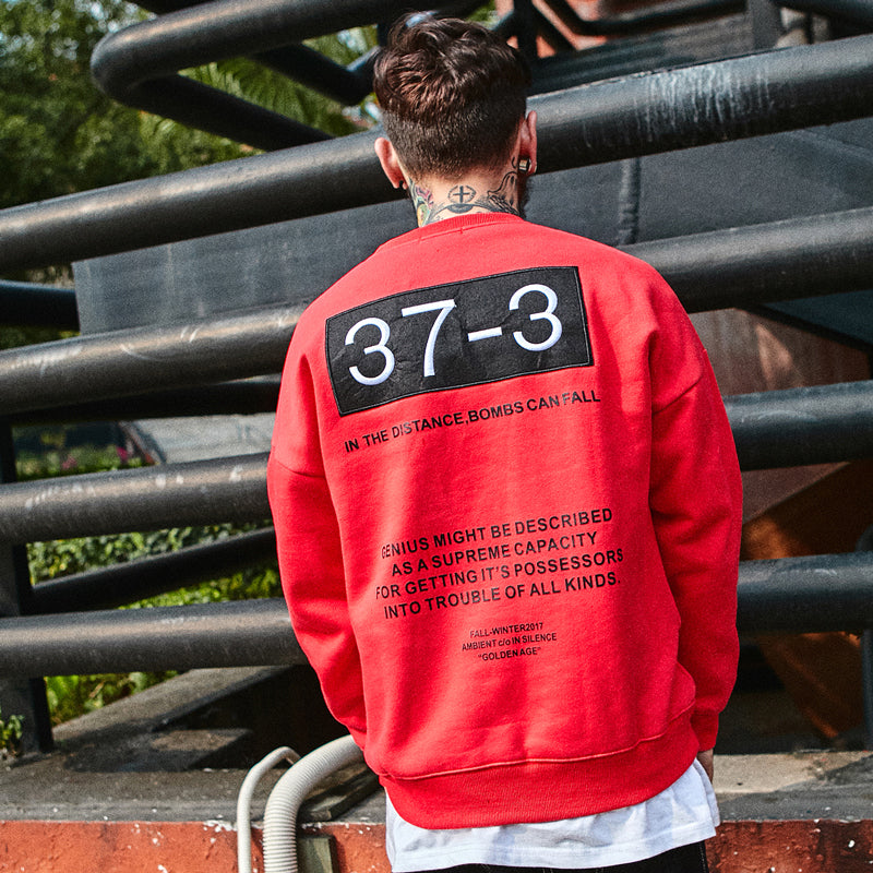 Embroidery Number 37-3 Hip Hop Men Sweaters - FanFreakz
