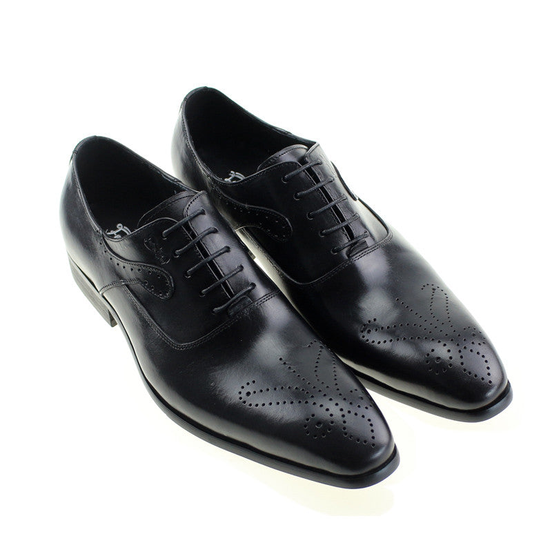 Lace Up Brogue Oxford Gradient Toe Men Shoes - FanFreakz