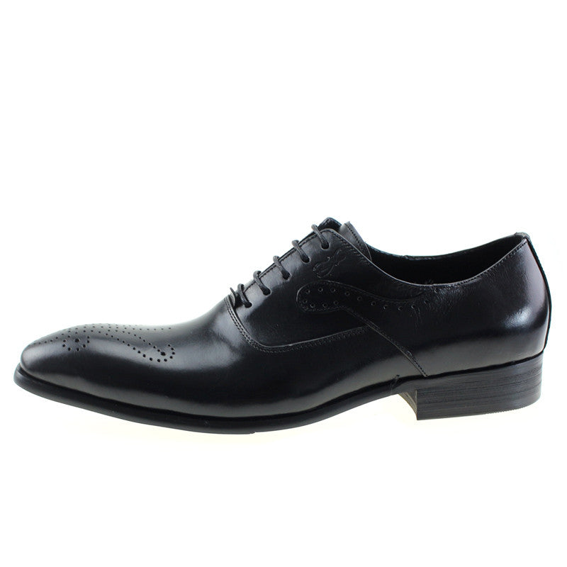 Lace Up Brogue Oxford Gradient Toe Men Shoes - FanFreakz