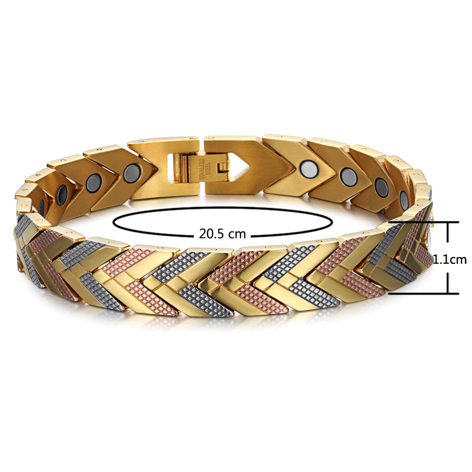 Health Magnetic Link Arrow Shape Men Bracelet - FanFreakz