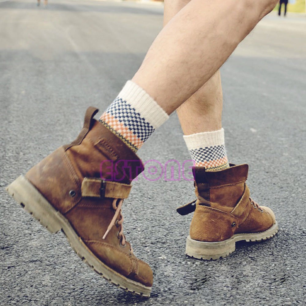 Casual Mens Warm Winter Cashmere Rabbit Wool Blend Men Socks 4 Pairs/Lot - FanFreakz