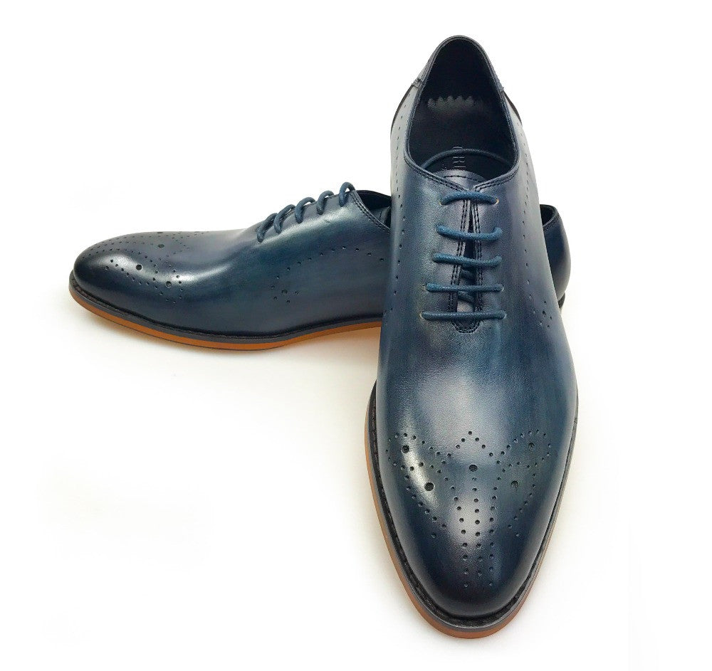 Vintage Blue Style Lace Up Men Formal Shoes - FanFreakz