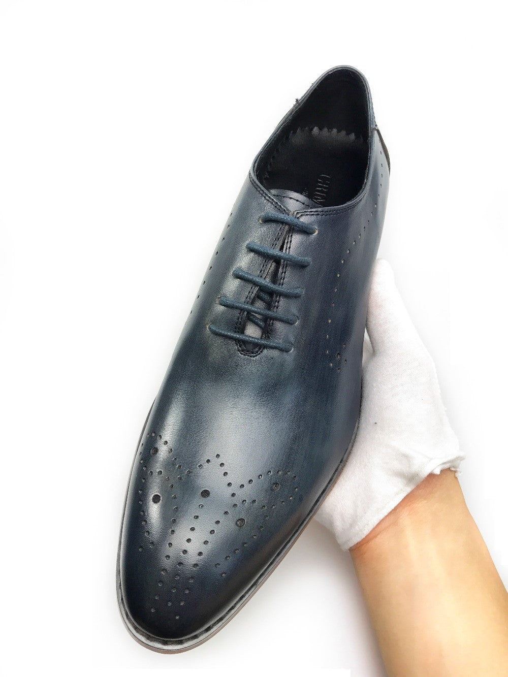 Vintage Blue Style Lace Up Men Formal Shoes - FanFreakz