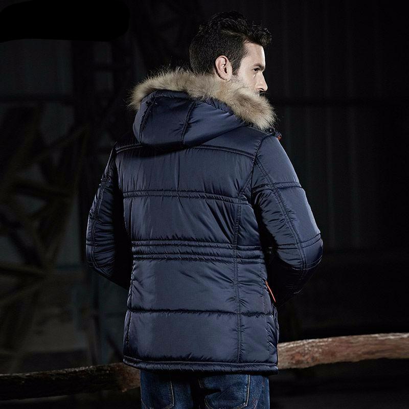 Men Thick Winter Jacket with Parka Hood - FanFreakz
