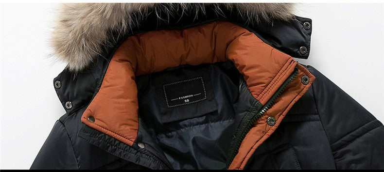 Men Thick Winter Jacket with Parka Hood - FanFreakz