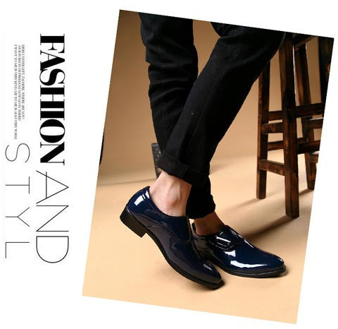 Glossy PU Leather Men Shoes For Formal or Party Events - FanFreakz