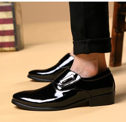 Glossy PU Leather Men Shoes For Formal or Party Events - FanFreakz