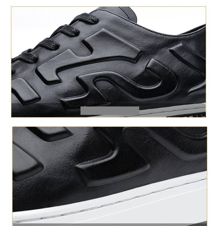 Stereo Embossing Mens Casual Sneaker Shoes - FanFreakz