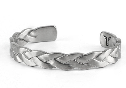 Braided Steel Style Twist Metal Vintage Men Cuff Bracelets - FanFreakz
