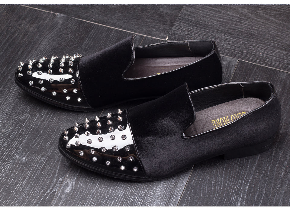 Spike Details on Toe Men Loafer Shoes - FanFreakz