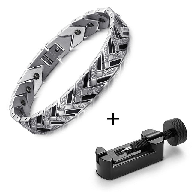 Health Magnetic Link Arrow Shape Men Bracelet - FanFreakz