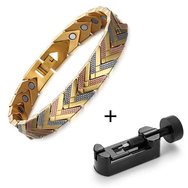 Health Magnetic Link Arrow Shape Men Bracelet - FanFreakz