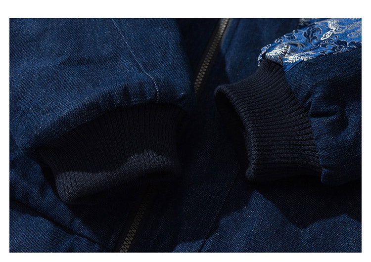 Japanese Retro Stitching Chinese Pattern Embroidery Men Hooded Jacket - FanFreakz