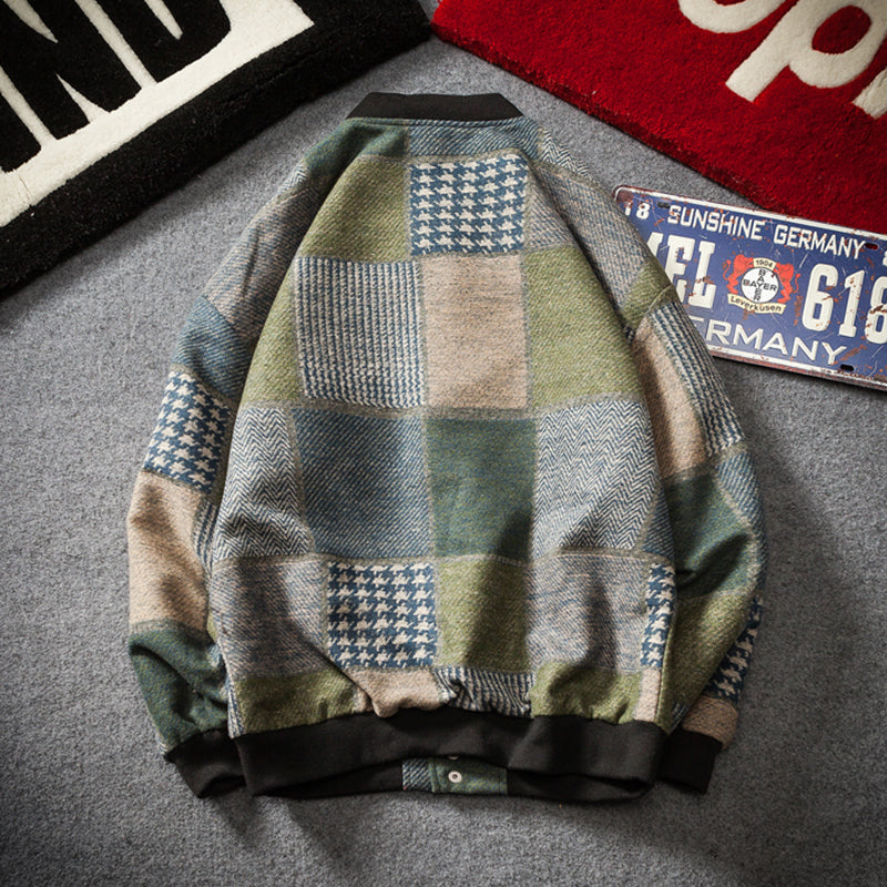 Contras Color Patchwork Style Men Baseball Jacket - FanFreakz