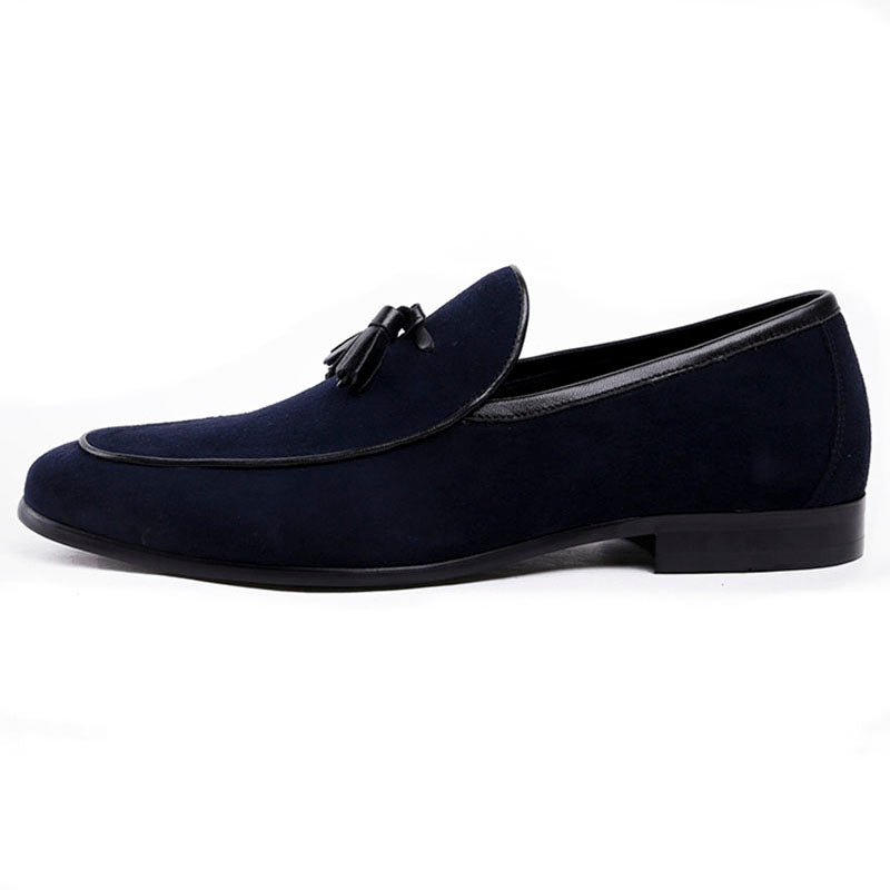 Suede Tasseled Semi Formal Style Business Men Loafers Shoe - FanFreakz