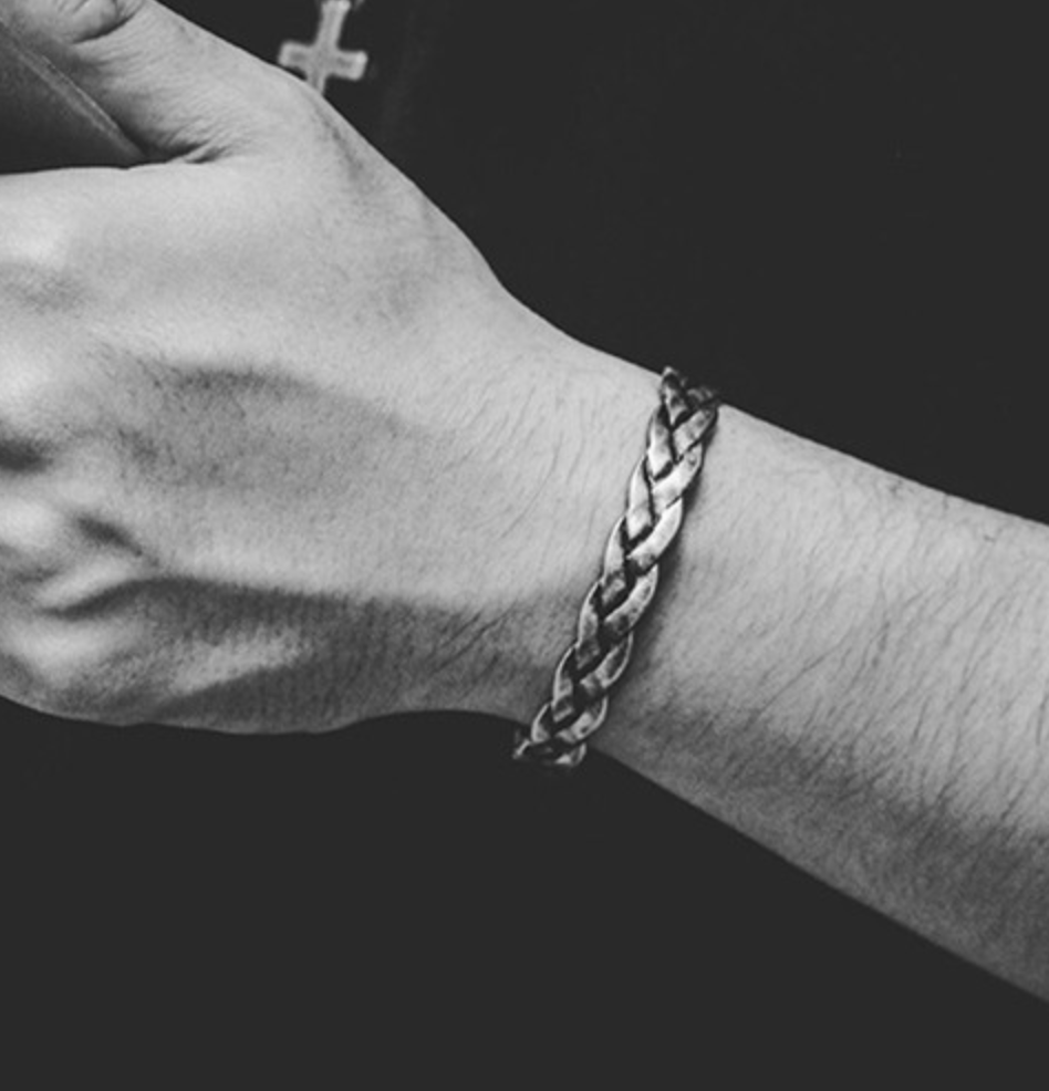 Braided Steel Style Twist Metal Vintage Men Cuff Bracelets - FanFreakz