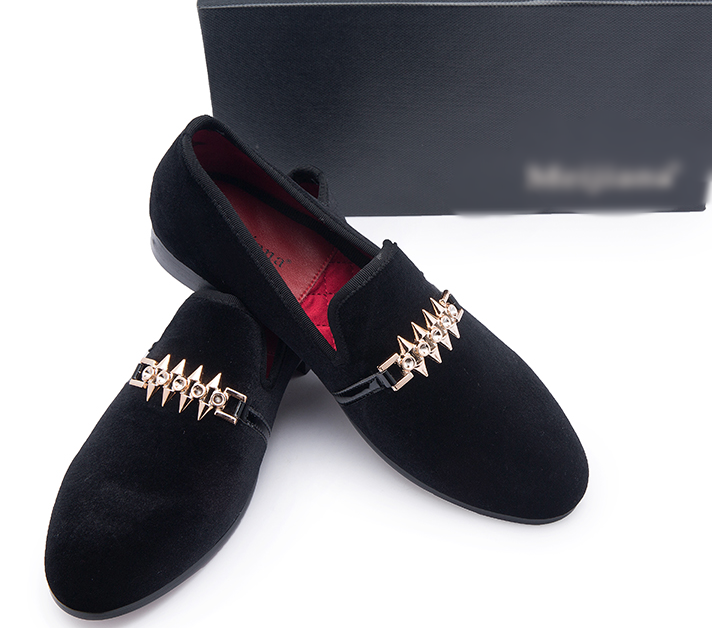 Rivet Buckle Strap Detail Men Flat Loafers Shoes - FanFreakz