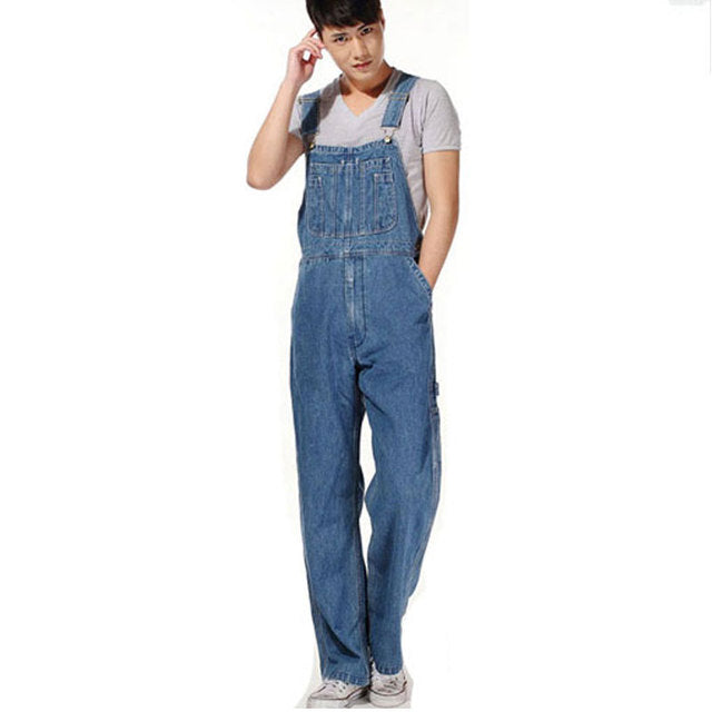 Basic Front Pocket Style Denim Overalls