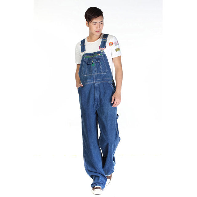 Basic Front Pocket Style Denim Overalls
