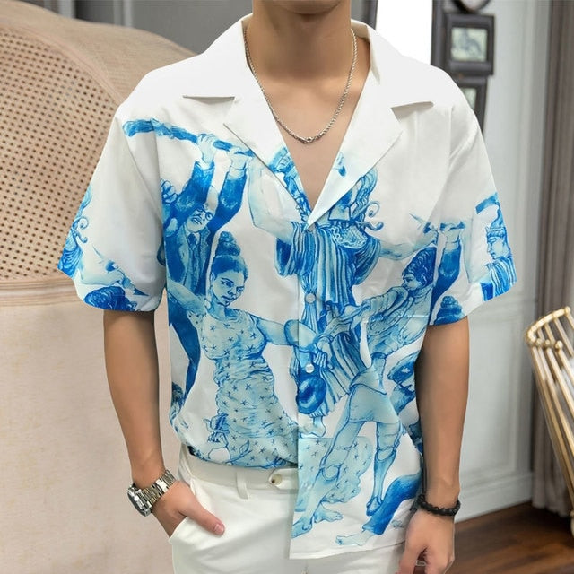 Romanian Sclupterd Printed Shirt