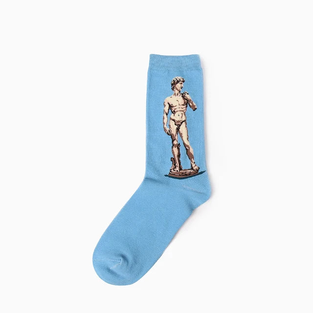 Retro Art Oil Painting Series Socks