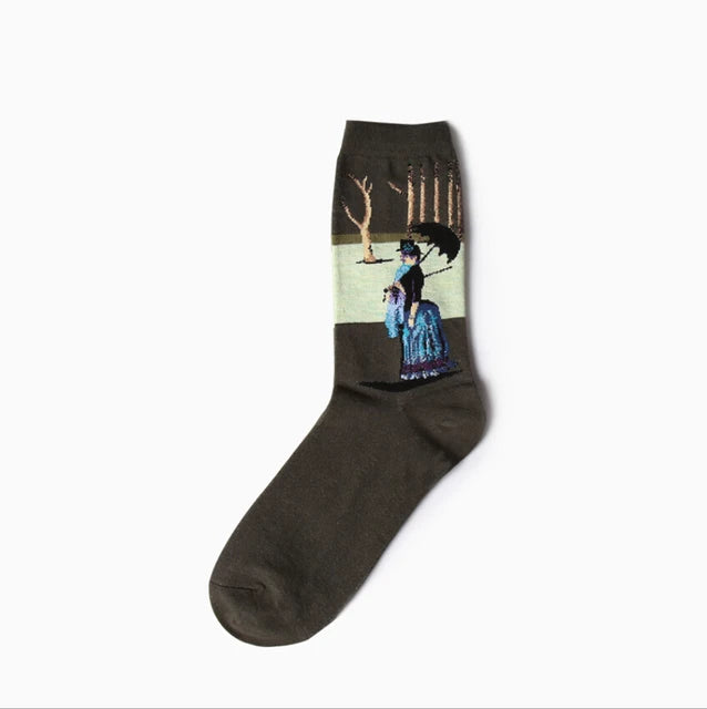 Retro Art Oil Painting Series Socks