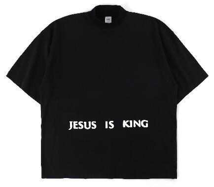 Jesus Mural Print Black T-shirts