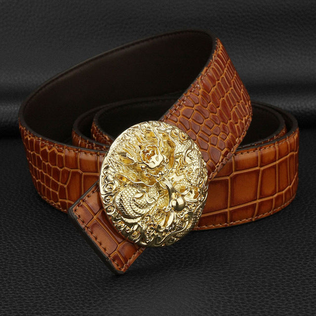 Oriental Art Round Buckle Men Belt