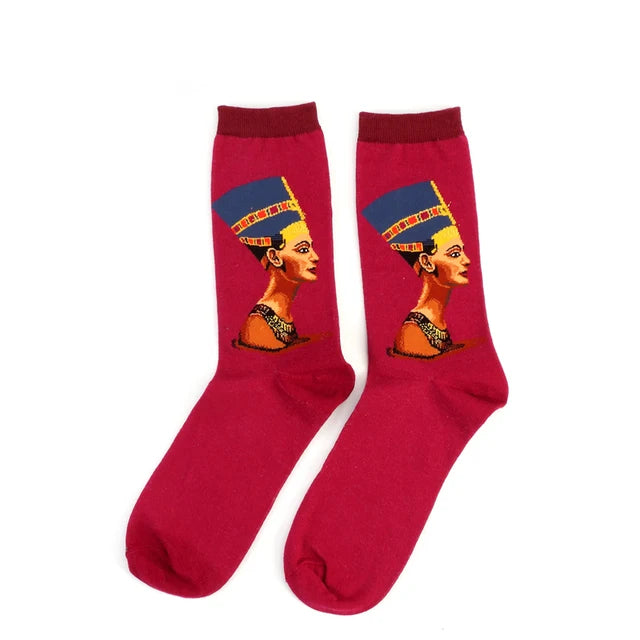 Retro Art Oil Painting Series Socks