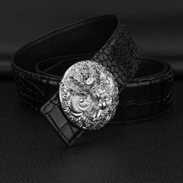 Oriental Art Round Buckle Men Belt