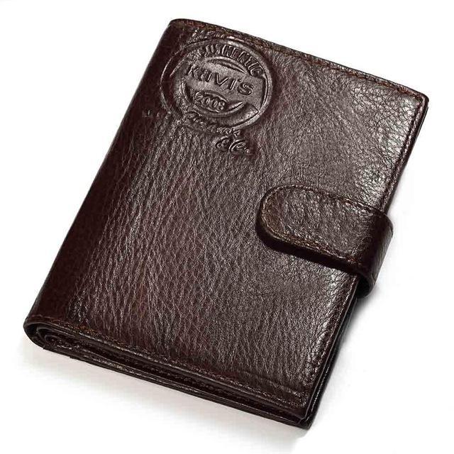 Monedero de estilo de viaje para pasaporte, monedero Rfid Magic para hombre, billetera de cuero