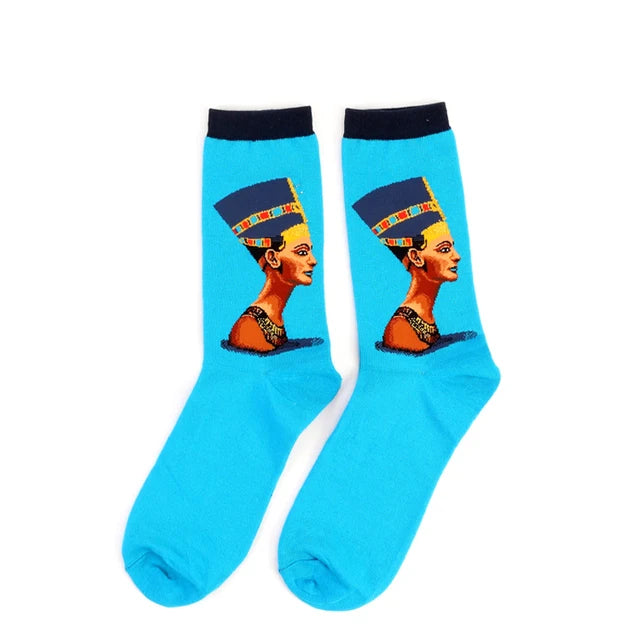 Retro Art Oil Painting Series Socks