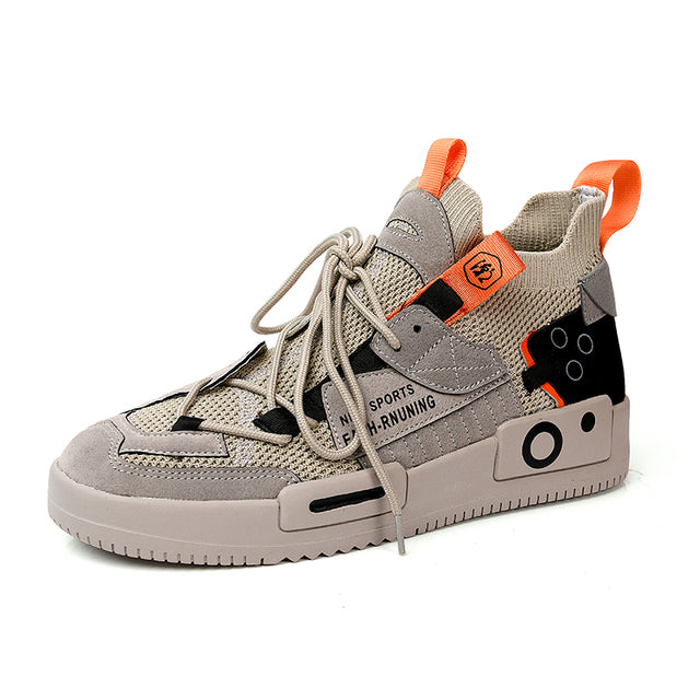 Baskets montantes décontractées pour hommes en patchwork