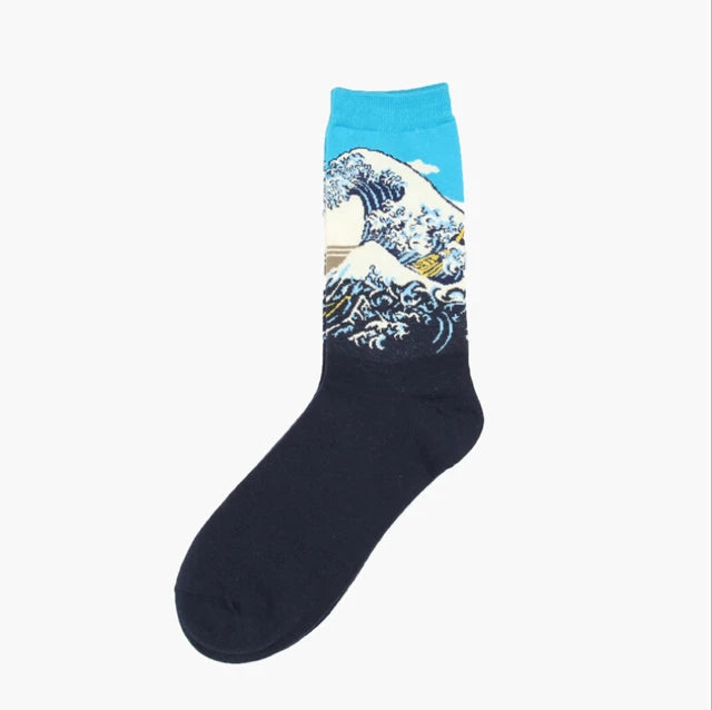 Retro Art Oil Painting Series Socks