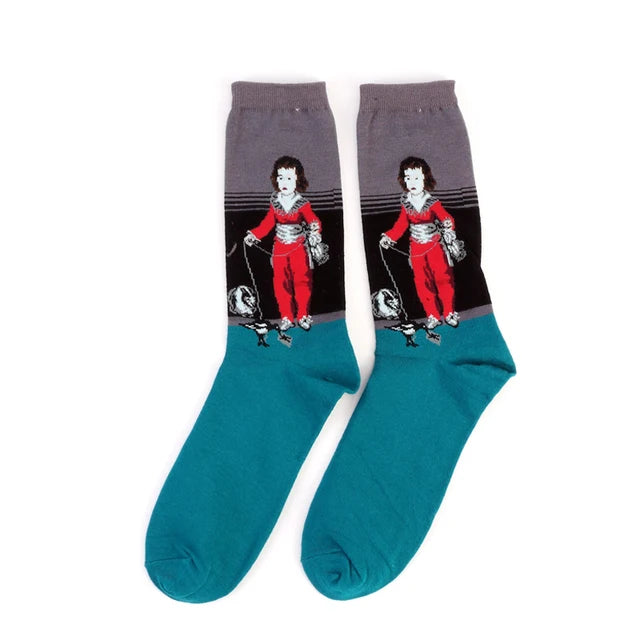 Retro Art Oil Painting Series Socks