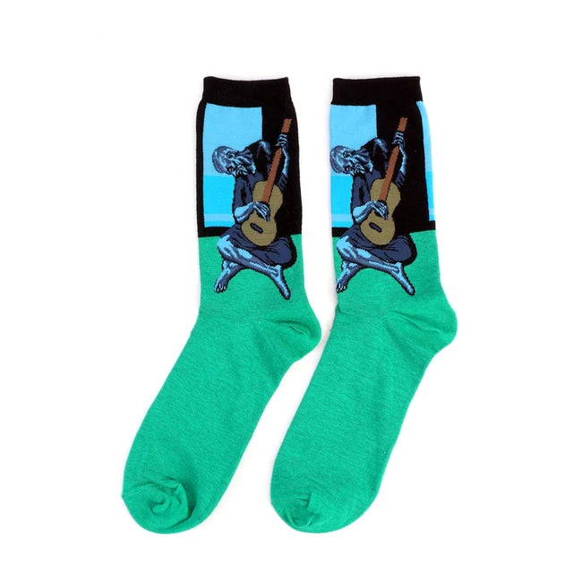 Retro Art Oil Painting Series Socks
