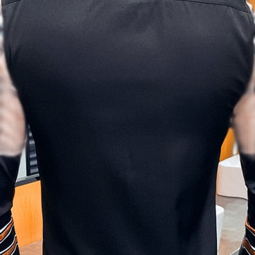 Casual Lux Pattern Slim Fit Chemises décontractées pour hommes à manches longues